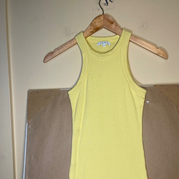 Yellow Ribbed Tank Top - Picture 3 of 7